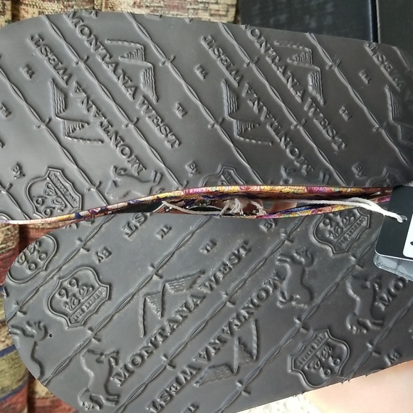 New Montana West Flip Flops Running Horses Multi Western Aztec Wedge Sandals - Picture 7 of 9